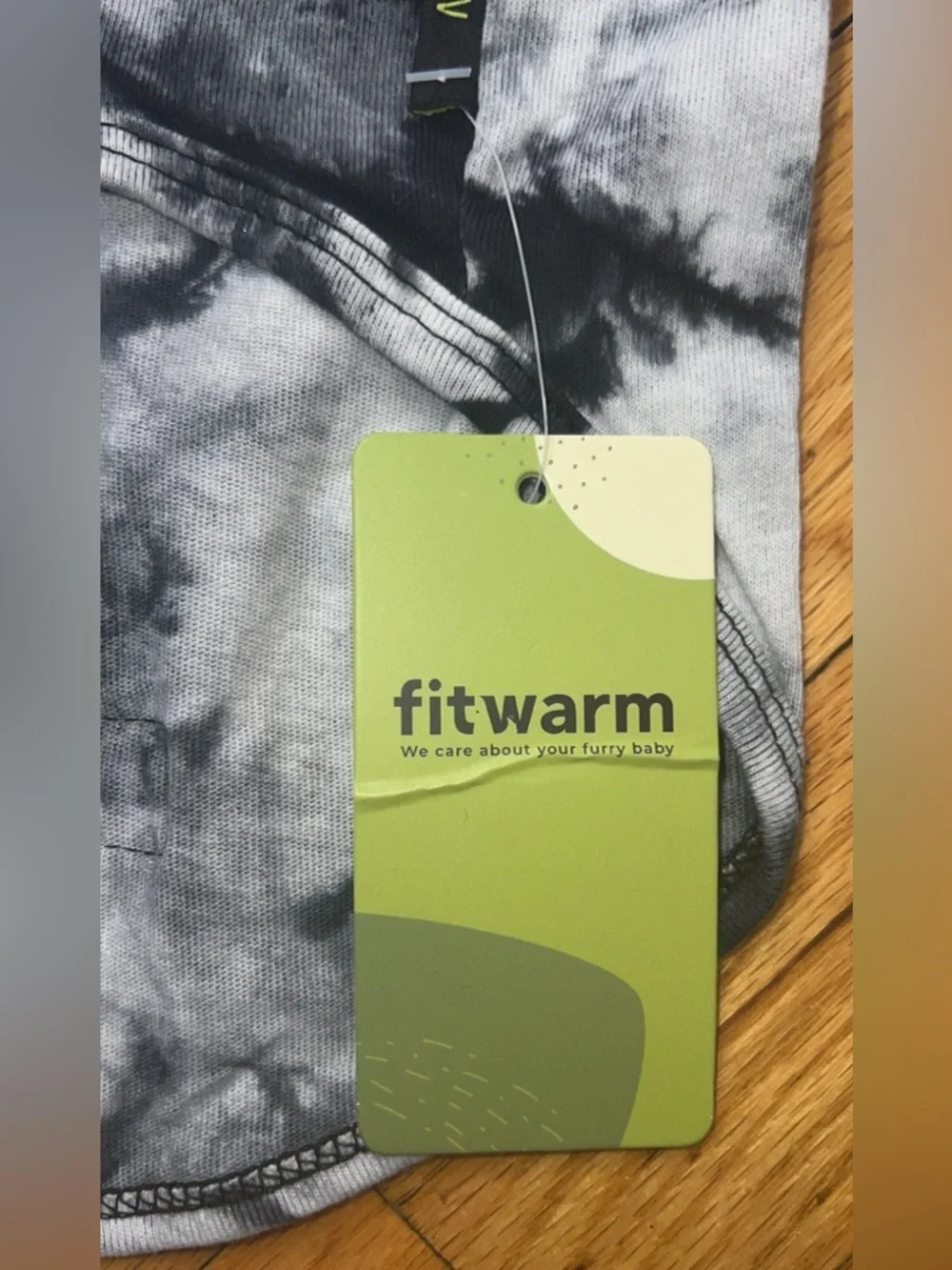 Fitwarm Gray Tie Dye Dog Shirt Size M NWT Cute Pet Apparel